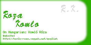 roza komlo business card